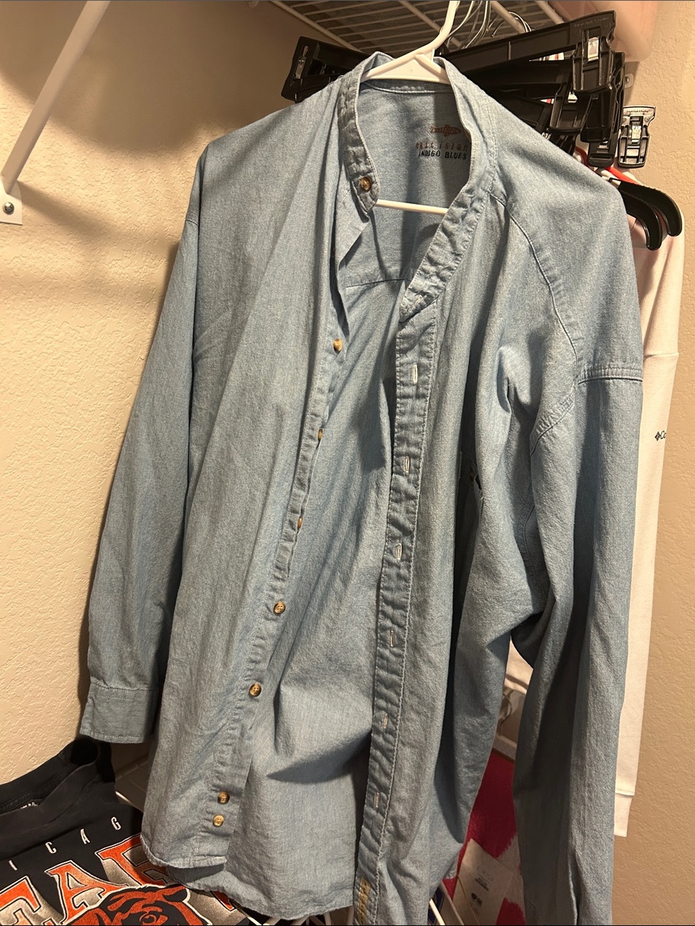 Light Blue Denim Shirt Jacket - Men